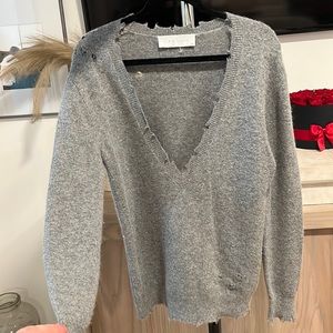 Distressed IRO V neck  sweater with alpaca blend